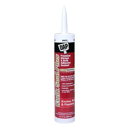 Dap DAP Kwik Seal Plus White Siliconized Latex Kitchen and Bath Sealant and Adhesive 10.1 oz 7079818510